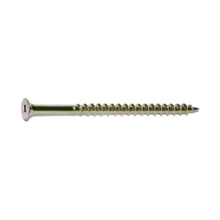 Buildright #10, Square Drive, Flat Head Wood Screw, Zinc Yellow Steel, 800 PK 07942